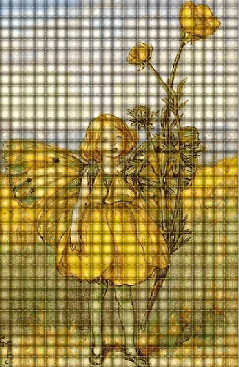 Flower fairy 59 cross stitch pattern in pdf DMC