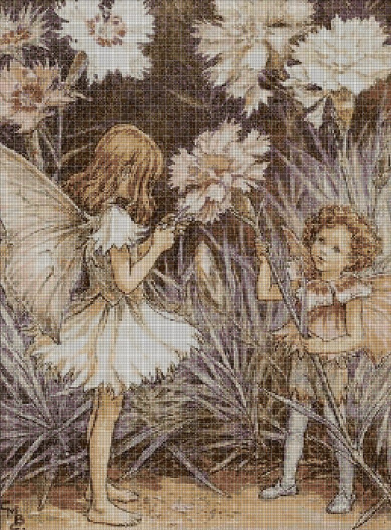Flower fairy 63 cross stitch pattern in pdf DMC