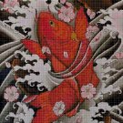 Japanese fish cross stitch pattern in pdf DMC
