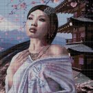 Japanese woman 1 cross stitch pattern in pdf DMC
