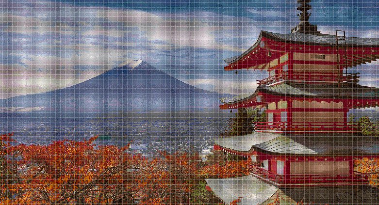 Kyoto Japan 2 cross stitch pattern in pdf DMC