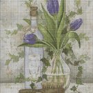 Lavender Still life cross stitch pattern in pdf DMC