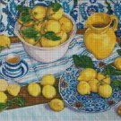 Lemons cross stitch pattern in pdf DMC