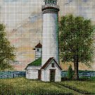 Lighthouse 6 cross stitch pattern in pdf DMC
