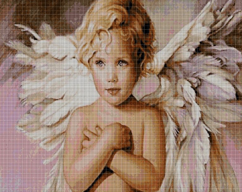 Little Angel 3 cross stitch pattern in pdf DMC