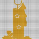 Candle silhouette cross stitch pattern in pdf