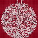Christmas balls silhouette cross stitch pattern in pdf