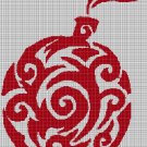 Christmas balls 2 silhouette cross stitch pattern in pdf