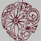 Christmas balls 6 silhouette cross stitch pattern in pdf