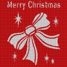 Christmas Bow 2 silhouette cross stitch pattern in pdf