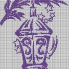 Christmas lantern silhouette cross stitch pattern in pdf