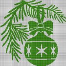 Christmas ornament silhouette cross stitch pattern in pdf