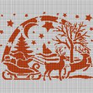 Christmas silhouette silhouette cross stitch pattern in pdf