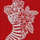 Christmas sock silhouette cross stitch pattern in pdf
