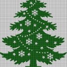 Christmas tree silhouette cross stitch pattern in pdf