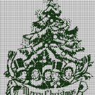 Christmas tree 2 silhouette cross stitch pattern in pdf