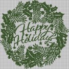 Happy Hollidays silhouette cross stitch pattern in pdf