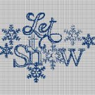 Let it snow 2 silhouette cross stitch pattern in pdf
