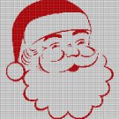 Santa Claus 2 silhouette cross stitch pattern in pdf
