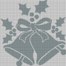 Silver bells silhouette cross stitch pattern in pdf