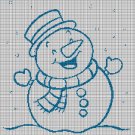 Snowman silhouette cross stitch pattern in pdf