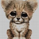 Little cheetah cross stitch pattern in pdf DMC
