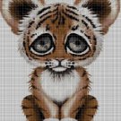 Little tiger cross stitch pattern in pdf DMC
