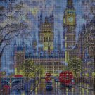 London in the rain cross stitch pattern in pdf DMC