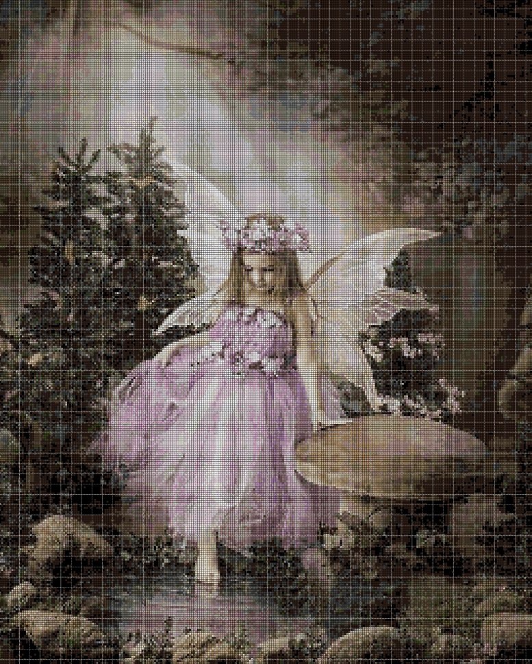 Little fairy 2 cross stitch pattern in pdf DMC