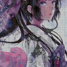 Manga girl cross stitch pattern in pdf DMC