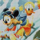Mickey and Donald cross stitch pattern in pdf DMC