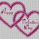 Happy Valentines Day 2 silhouette cross stitch pattern in pdf