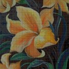 Orange flowers cross stitch pattern in pdf DMC