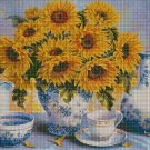 Sunflowers 2 cross stitch pattern in pdf DMC