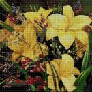 Lilies cross stitch pattern in pdf DMC
