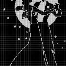 Couple dancing silhouette cross stitch pattern in pdf