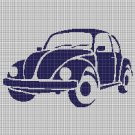 Volkswagen Beetle silhouette cross stitch pattern in pdf