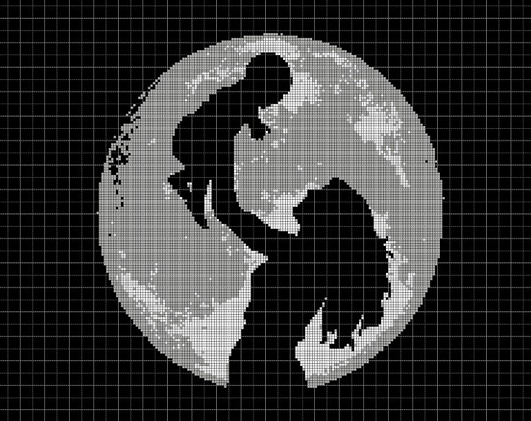 Mom and Baby 2 silhouette cross stitch pattern in pdf
