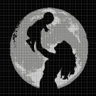 Mom and Baby 2 silhouette cross stitch pattern in pdf