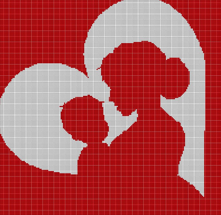 Mother and Child silhouette cross stitch pattern in pdf