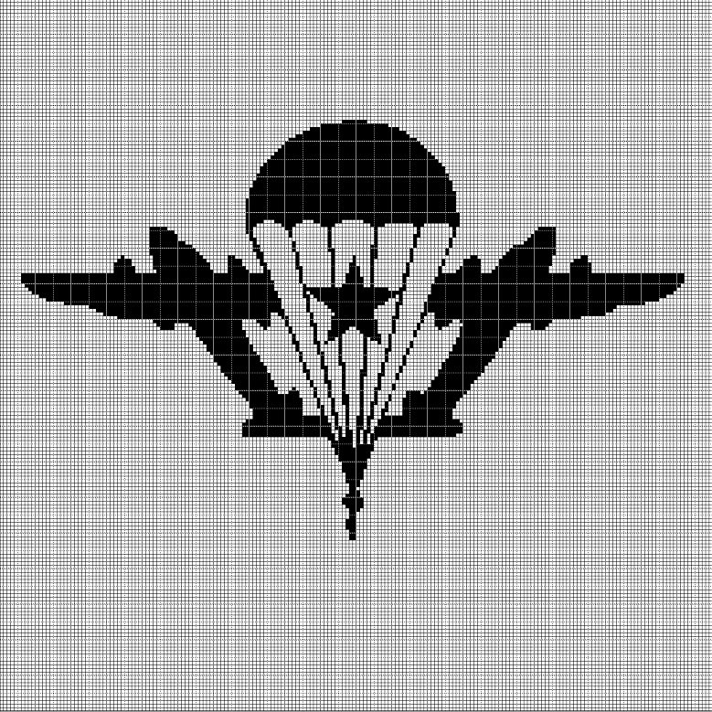 Air force silhouette cross stitch pattern in pdf