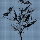 Bluebells silhouette cross stitch pattern in pdf