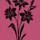 Bouquet of narcissus flowers silhouette cross stitch pattern in pdf