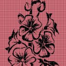 Mallow silhouette cross stitch pattern in pdf