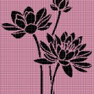 Sweet Poppy silhouette cross stitch pattern in pdf