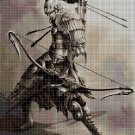 Ahua Warrior cross stitch pattern in pdf DMC