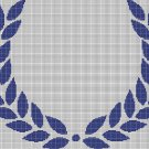 Laurel wreath 2 silhouette cross stitch pattern in pdf