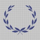 Laurel wreath 4 silhouette cross stitch pattern in pdf