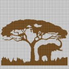 Africa 5 silhouette cross stitch pattern in pdf