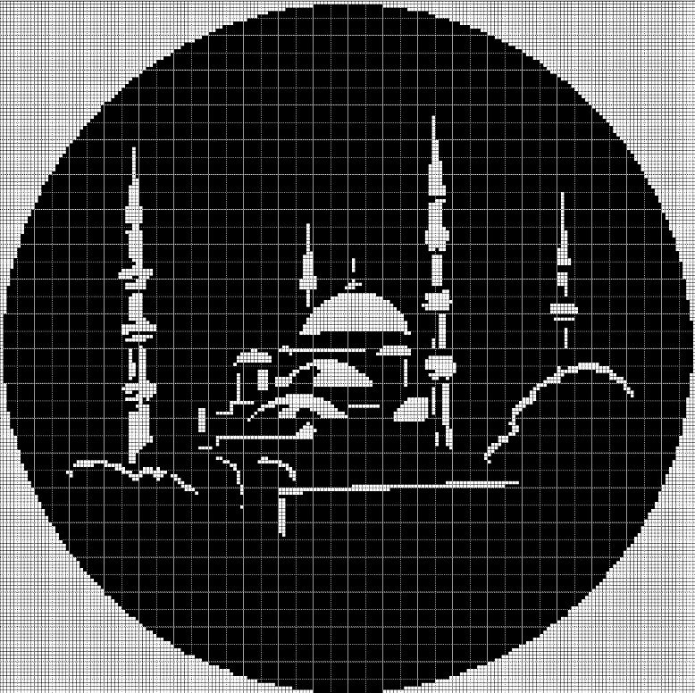 Arabia silhouette cross stitch pattern in pdf
